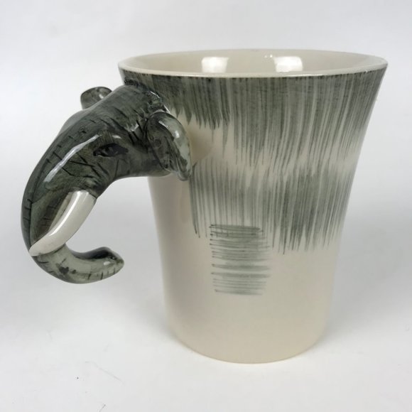 Pier 1 Other - Pier 1 Elephant Head Handle Stoneware Coffee Mug